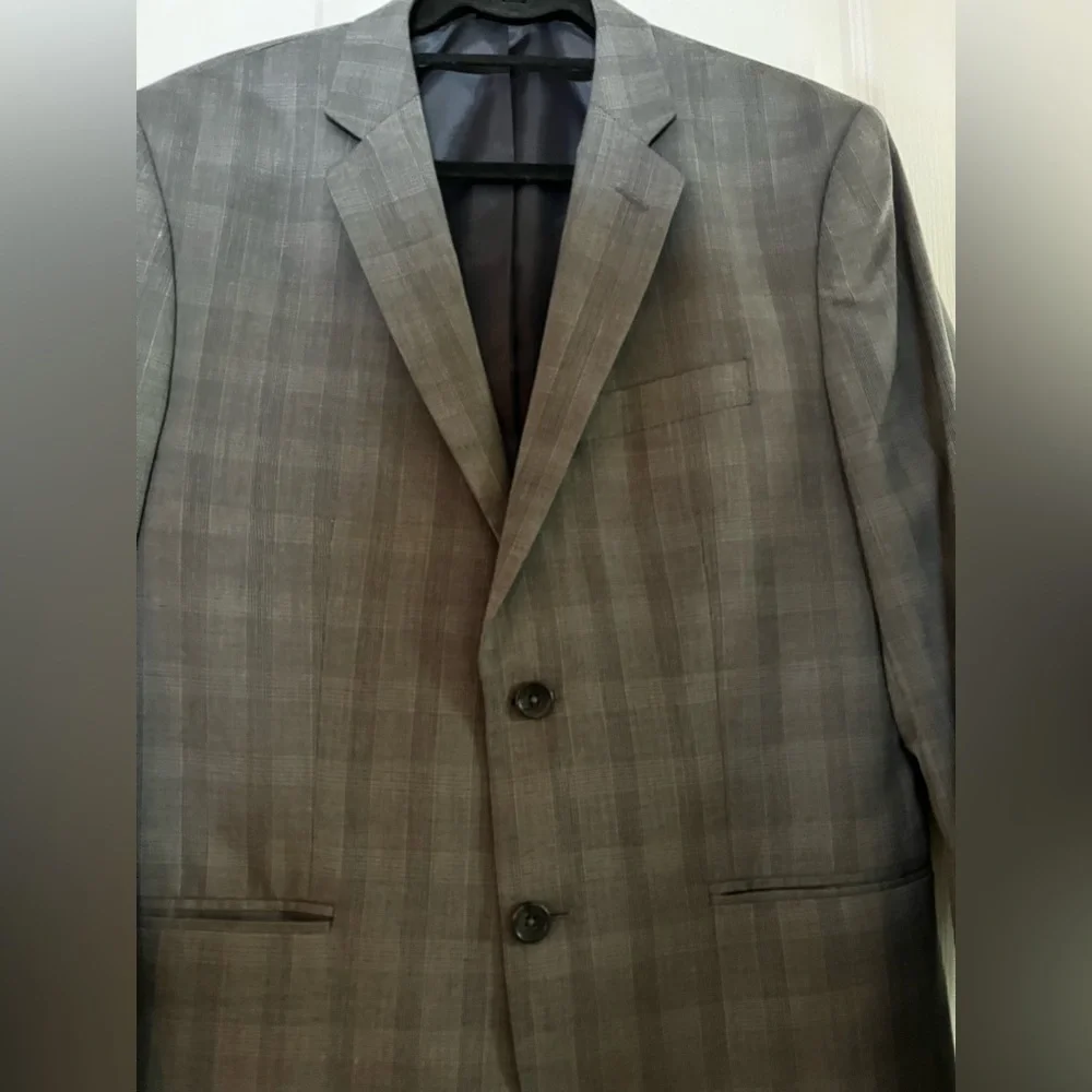 Banana Republic-men’s Charcoal Checkered Sport Coat 40S